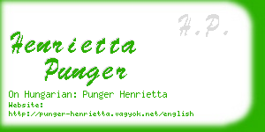 henrietta punger business card